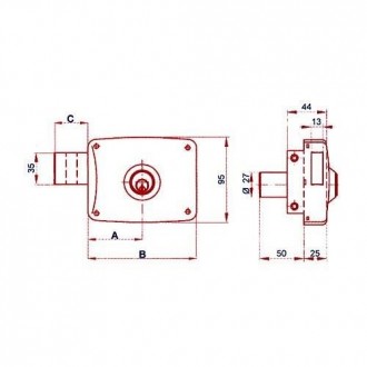 CERRADURA SOBREPONER 5124A/80 HE IZDA. LINCE