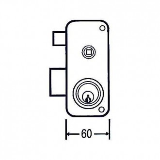 CERRADURA SOBREPONER 2556 BP 60 DCHA. MCM