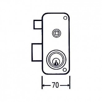 CERRADURA SOBREPONER 2556 BPR 70 DCHA. MCM