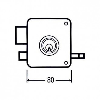 CERRADURA SOBREPONER 2525 PR 80 DCHA. MCM