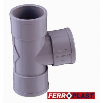 INJERTO PVC GRIS HM.-HM. 87º 40 MM. 205344