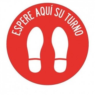 SEÑALIZACION SUELO ESPERE TURNO 30CM 9058