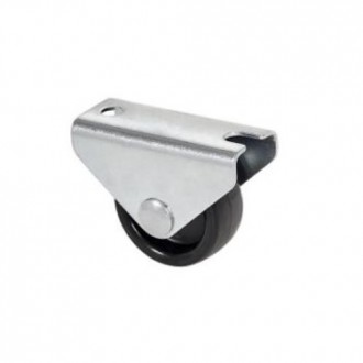 RUEDA FIJA DE POLIPROPILENO NEGRA 30MM