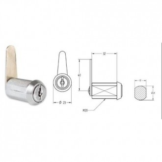 BOMBILLO ZAMAK CROMO LENGUETA RECTA 135MC40