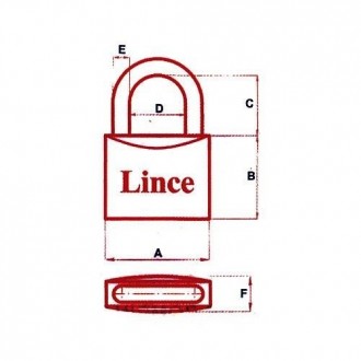 CANDADO LATON 300/50 ARCO NORMAL LL./IG. 3382
