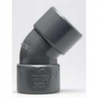 ENLACE CODO 45º HEMBRA PVC EVACUACION 50 MM