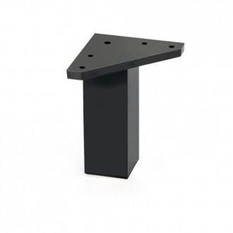 PATA MUEBLE CUADRADA ABS 40X100MM NEGRA 50013NE
