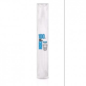 VASO PLASTICO BLANCO 220CC (PACK-100) 5103