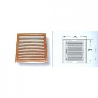 REJILLA ALUMINIO MADERA 20X20 FBE-112000164