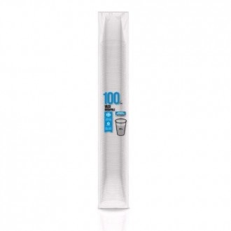 VASO PLASTICO TRANSPARENTE 220CC (PACK-100) 5200