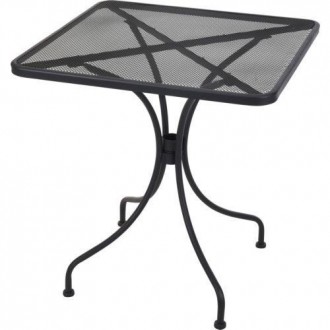 MESA JARDIN GRIS ALUMINIO 70X70CM.  X81000050