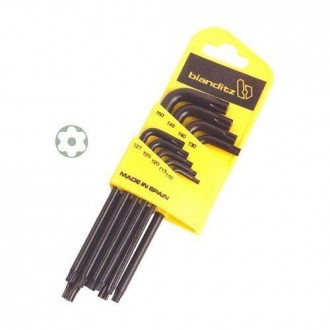 JUEGO LLAVES TORX 9 UNIDADES SEGURIDAD 232380