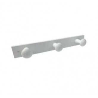 COLGADOR MADERA DE PINO 4 POMOS BLANCO