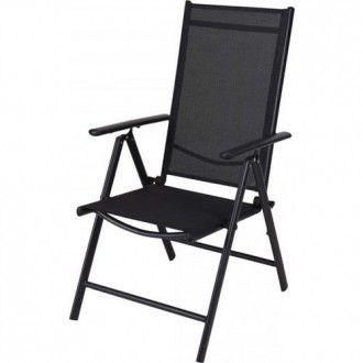 SILLON RESPALDO ALTO PLEGABLE ACERO TEXTILENE