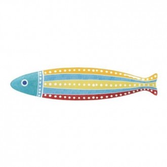 PLATO PESCADO LARGO 30X7CM PORCELANA ROJO