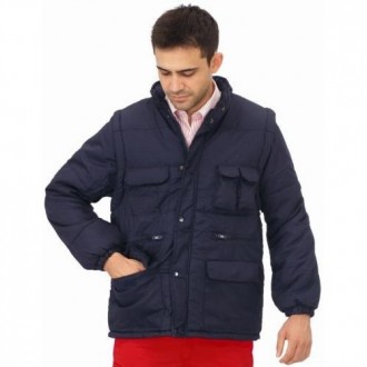 CHAQUETA ACOLCHADA M/DESMONTABLE 1026-AZ. MARINO M
