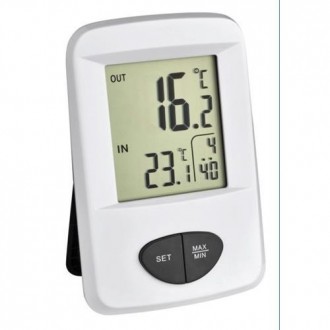 TERMOMETRO DIGITAL CON RELOJ Y SENSOR TEMPERATURA