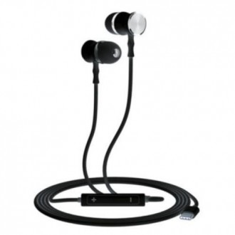 AURICULARES SMALL C KSIX CONECTOR USB C NEGRO