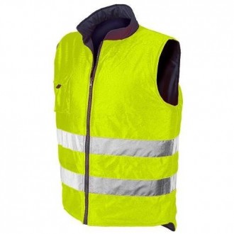CHALECO REVERSE AZUL/AMARILLO FLUOR 4069 TALLA S