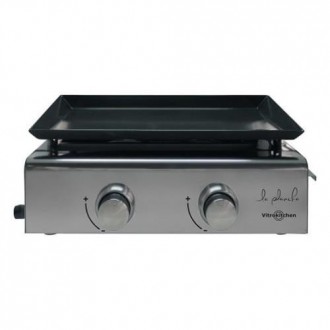 PLANCHA GAS ACERO INOXIDABLE 2 FUEGOS PG210IB