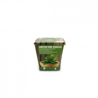 KIT SIEMBRA GROW ME ALBAHACA HOJA ANCHA 1GR