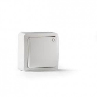 PULSADOR TIMBRE SUPERFICIE BLANCO 10A-250V S-7000