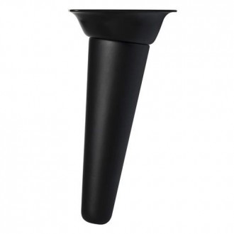 PATA CONICA INCLI.150MM NEGRA/PLATO METAL NEGRO