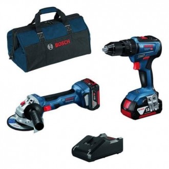 SET AMOLADORA+TALADRO+BOLSA+2BATERIAS+CARGADOR