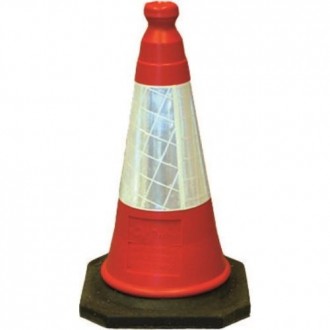 CONO SEÑALIZACION FLUORESCENTE 50CM.   1638