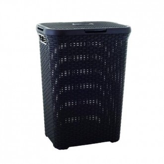 CESTO NATURAL C/TAPA STYLE 60 L. CHOCOLATE 189206