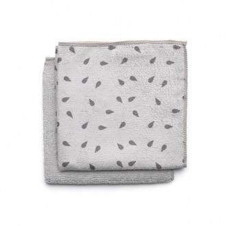 SET 2 PAÑOS DE COCINA MICROFIBRA 30X30CM GRIS