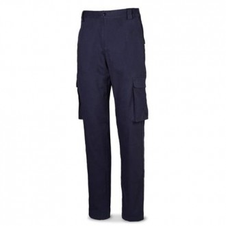 PANTALON STRETCH BASICO AZUL T-44