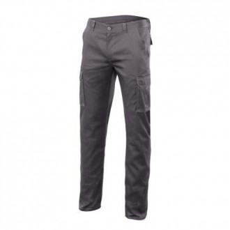 PANTALON ALGODON/FIBRA/POLIESTER STRETCH GRIS  T52