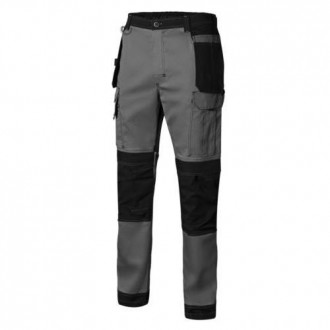 PANTALON CANVAS STRETCH GRIS/NEGRO T/  L