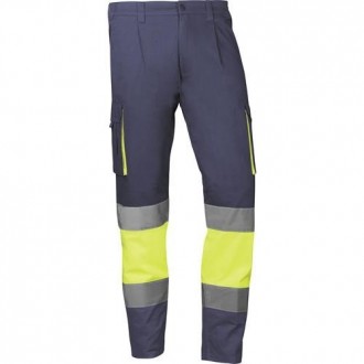 PANTALON AZUL MARINO BANDA AMARILLO MYKONOS T.M