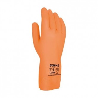 GUANTE GRANDEUR 70 LATEX 321/C T-6 PAR NARANJA