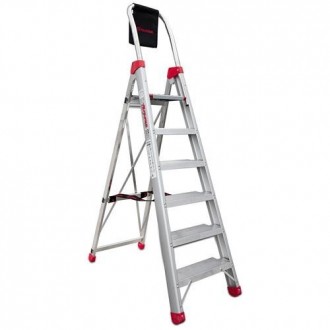ESCALERA DE TIJERA PROFESIONAL 6 PELDAÑOS DOMUS6