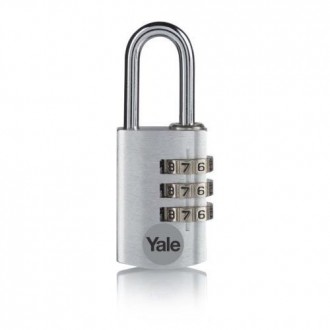 CANDADO COMBIN. ALUM. 30MM. PLATA YE3CB/28/126/S