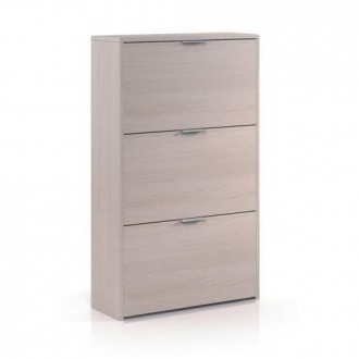 ZAPATERO 3 PUERTAS 18 PARES ROBLE 60X113X22 LC7877