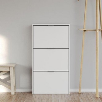 ZAPATERO 3 PUERTAS 18 PARES BLANCO 60X113X22CM
