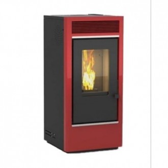 ESTUFA PELLET 12,60KW WIEN S1 PLUS ROJO S3000P