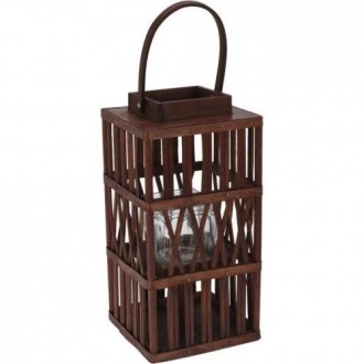 LINTERNA FAROL MADERA 38CM AAE325750