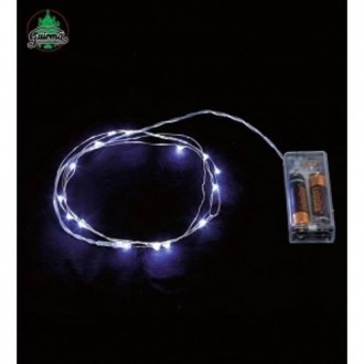 HILO 2 M. 20 LED BLANCO FRIO PILAS 22054