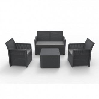 SET JARDIN NASSAU STORAGE 2 SILLONES + SOFA + MESA