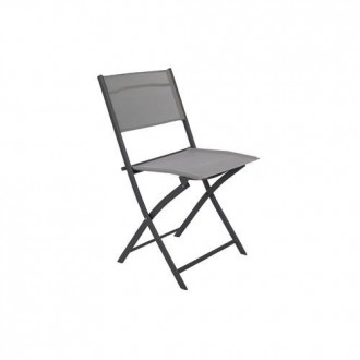 SILLA ACERO PLEGABLE CORDELIA GRIS/ACERO CHAIPL184