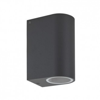 APLIQUE DE PARED 2XGU10 150MM IP54 GRAFITO