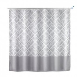 CORTINA DE DUCHA 180X200 POLIESTER GRIS 24687100