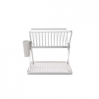 ESCURREPLATOS PLEGABLE BLANCO CAPACIDAD 13 PLATOS