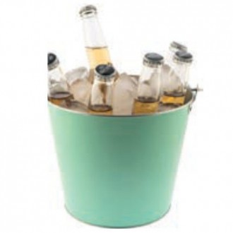 CUBITERA METALIZADA CON ASA VERDE 5L KOALA
