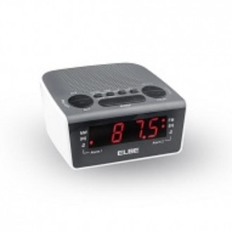 RADIO DESPERTADOR BLANCO AM/FM PANTALLA LED ELBE
